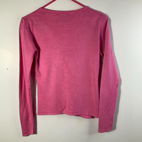 Womens Finity Silk Cashmere Cardigan Light Weight S measures XS Pink - Picture 2 of 9